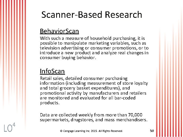 Scanner-Based Research Behavior. Scan With such a measure of household purchasing, it is possible