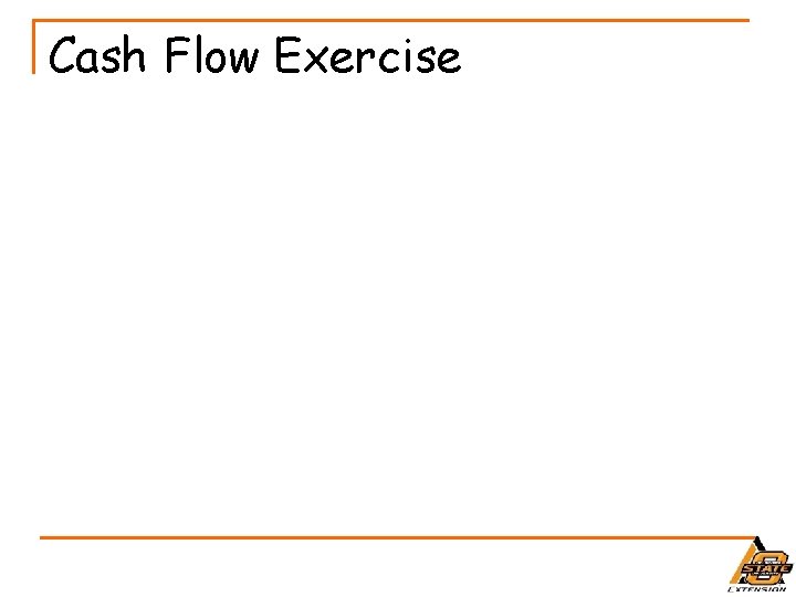 Cash Flow Exercise 