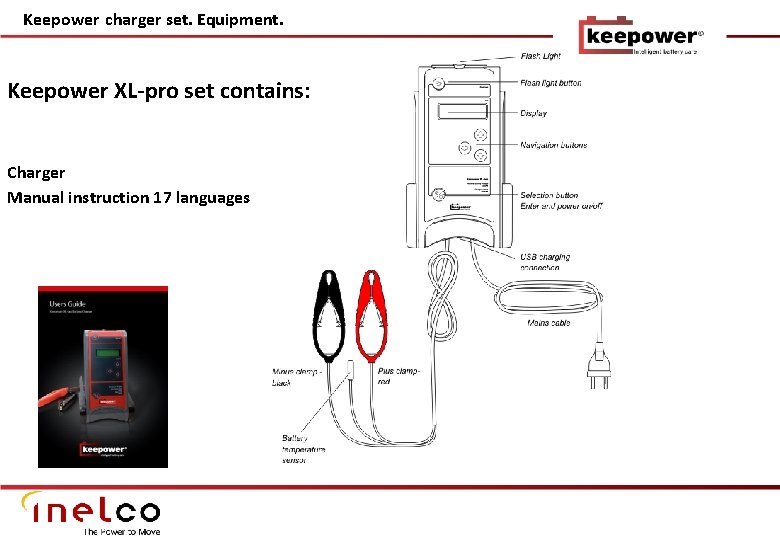Keepower charger set. Equipment. Keepower XL-pro set contains: Charger Manual instruction 17 languages 