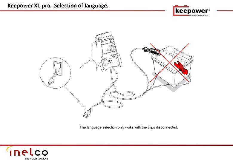 Keepower XL-pro. Selection of language. 