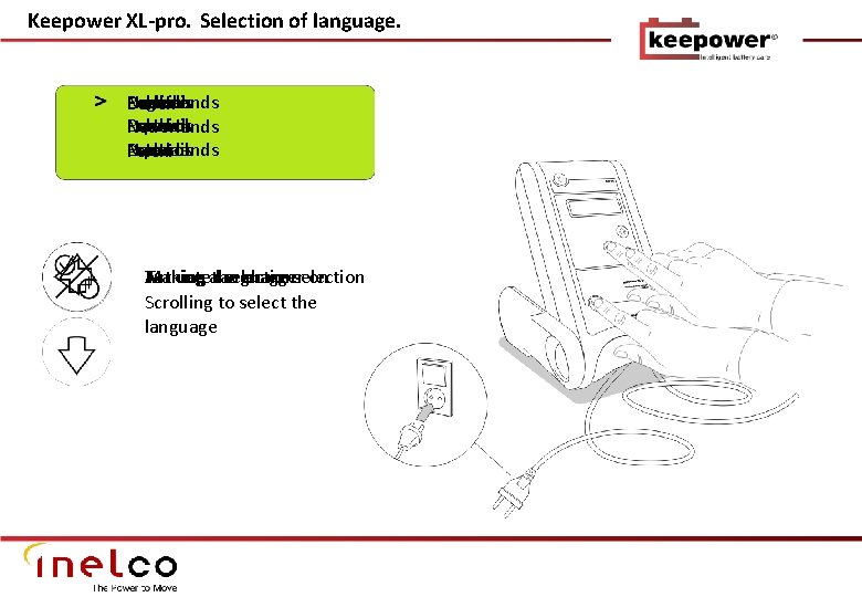 Keepower XL-pro. Selection of language. Polski English Deutsch Nederlands Francais Dansk Deutsch Francais Espanol