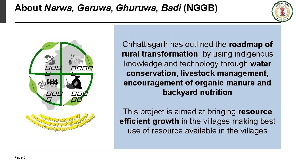 About Narwa, Garuwa, Ghuruwa, Badi (NGGB) ��� � �� Chhattisgarh has outlined the roadmap