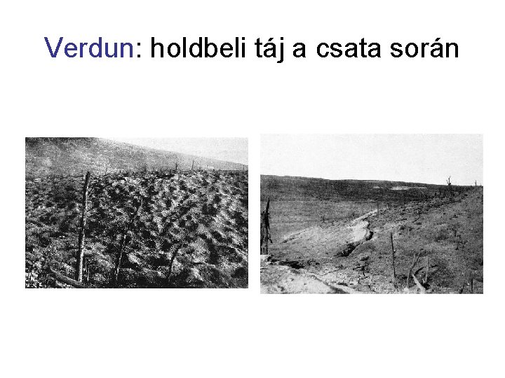 Verdun: holdbeli táj a csata során 