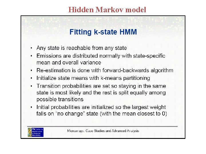 Hidden Markov model Hidden Markov model