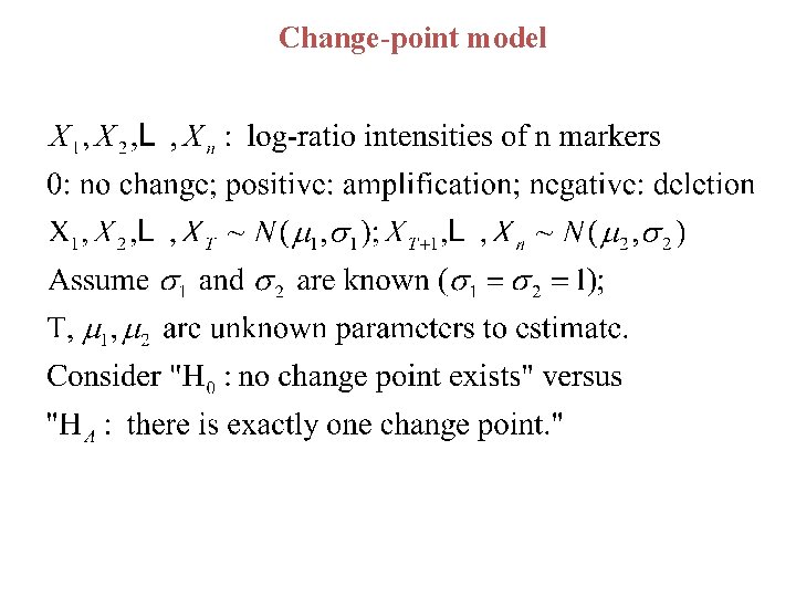Change-point model Change-point model