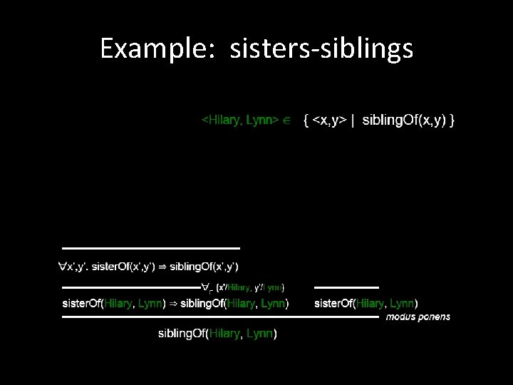 Example: sisters-siblings 