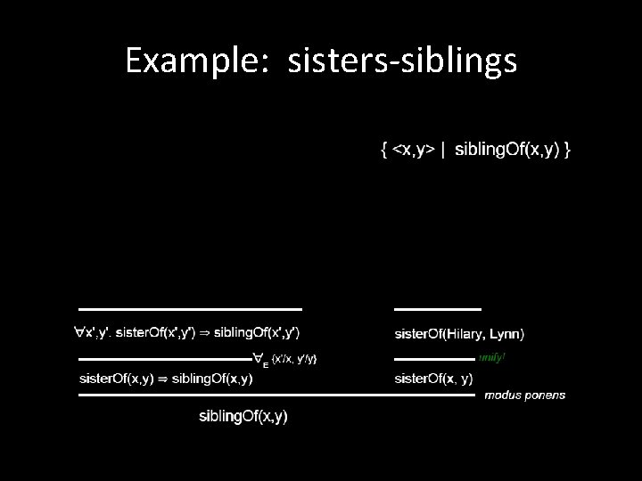 Example: sisters-siblings 