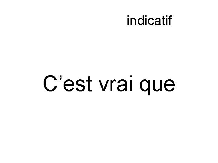 Subjonctif ou indicatif C’est vrai que 