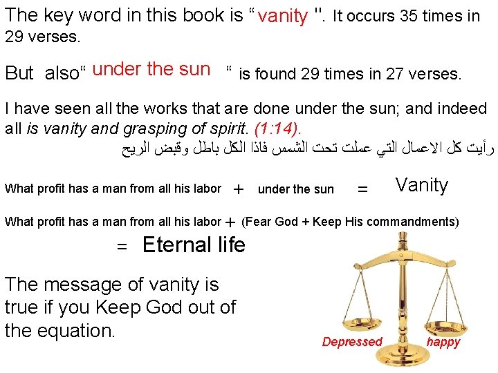 The key word in this book is “ ". vanity It occurs 35 times