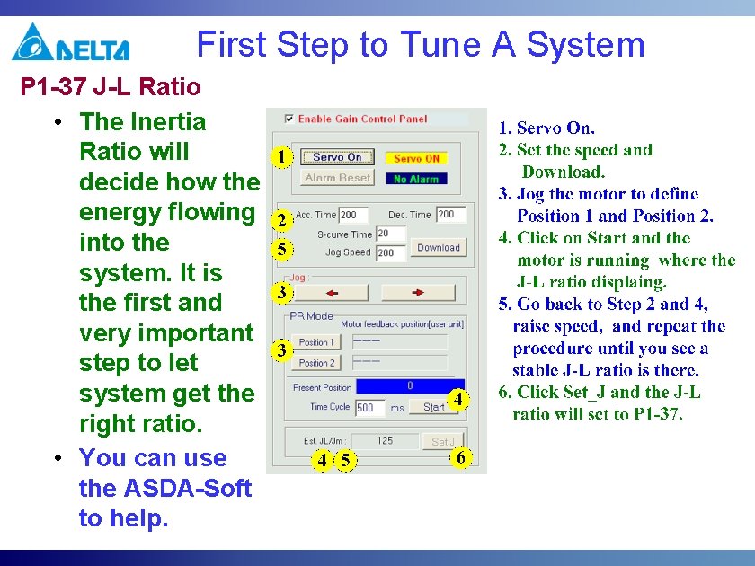 First Step to Tune A System P 1 -37 J-L Ratio • The Inertia First Step to Tune A System P 1 -37 J-L Ratio • The Inertia
