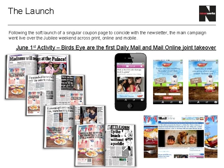 The Launch Following the soft launch of a singular coupon page to coincide with