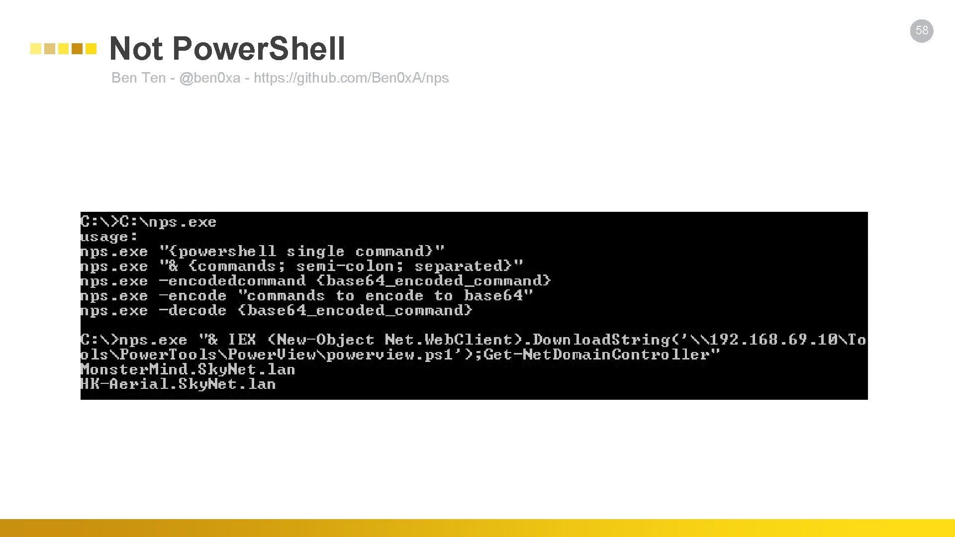 Not Power. Shell Ben Ten - @ben 0 xa - https: //github. com/Ben 0