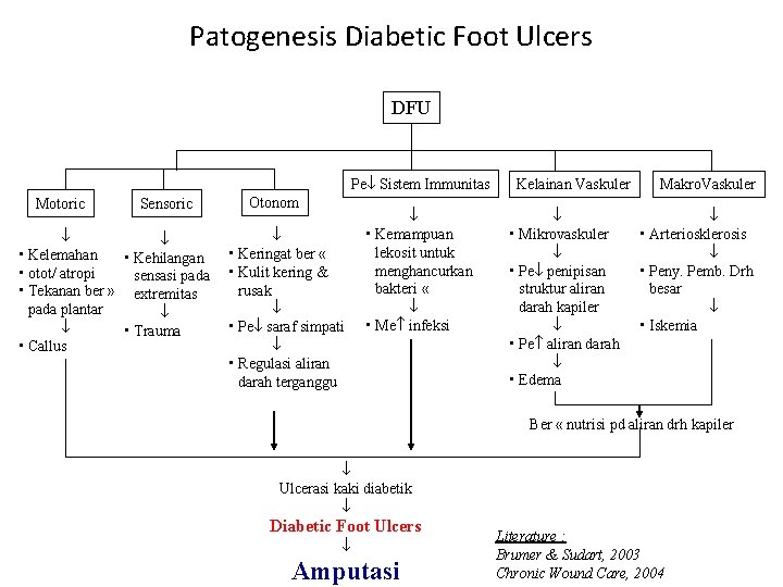 Patogenesis Diabetic Foot Ulcers DFU Pe Sistem Immunitas Motoric Sensoric • Kelemahan • Kehilangan