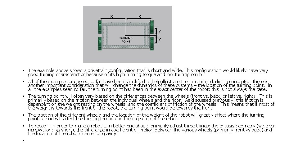  • The example above shows a drivetrain configuration that is short and wide.