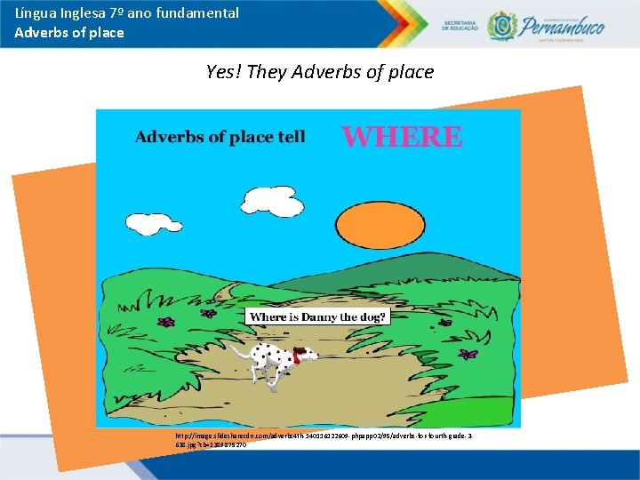 Língua Inglesa 7º ano fundamental Adverbs of place Yes! They Adverbs of place http: