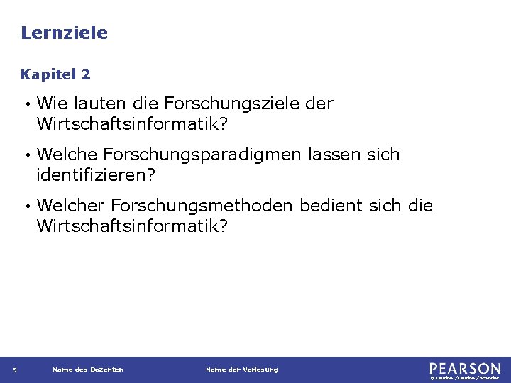 Lernziele Kapitel 2 5 • Wie lauten die Forschungsziele der Wirtschaftsinformatik? • Welche Forschungsparadigmen