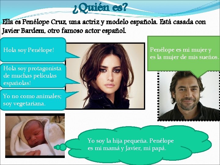 ¿Quién es? Ella es Penélope Cruz, una actriz y modelo española. Está casada con ¿Quién es? Ella es Penélope Cruz, una actriz y modelo española. Está casada con
