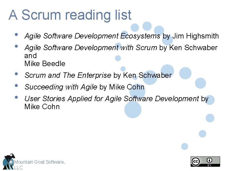 A Scrum reading list • • Agile Software Development Ecosystems by Jim Highsmith •