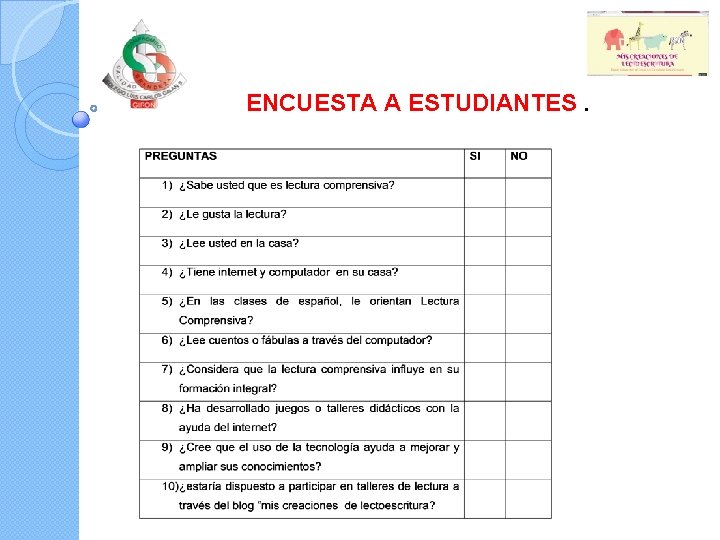 ENCUESTA A ESTUDIANTES. 