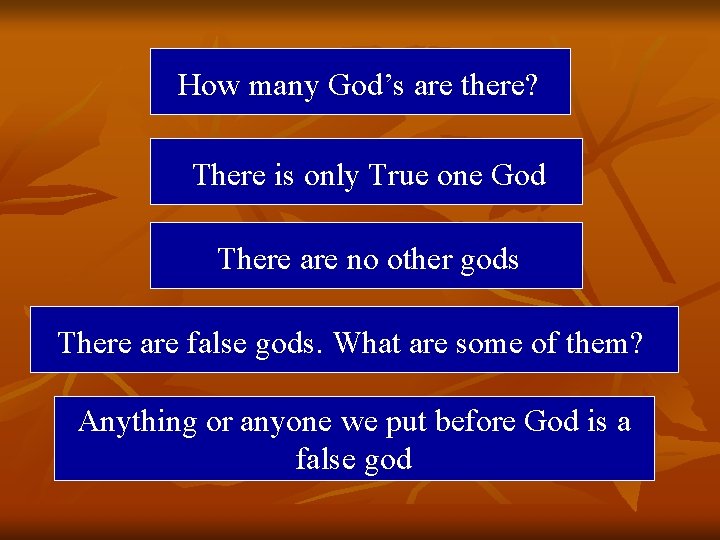 How many God’s are there? There is only True one God There are no