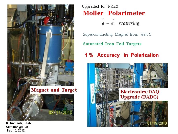 Upgraded for PREX Moller Polarimeter Superconducting Magnet from Hall C Saturated Iron Foil Targets