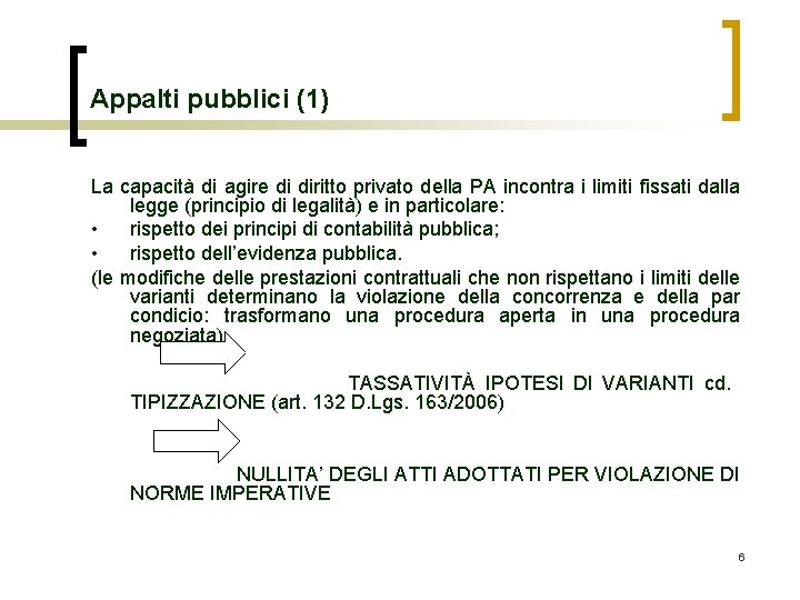 Appalti pubblici (1) La capacità di agire di diritto privato della PA incontra i