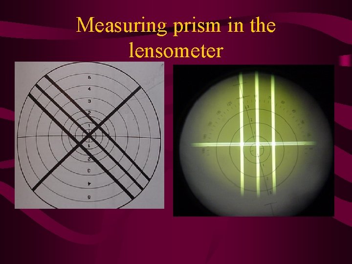 Measuring prism in the lensometer 