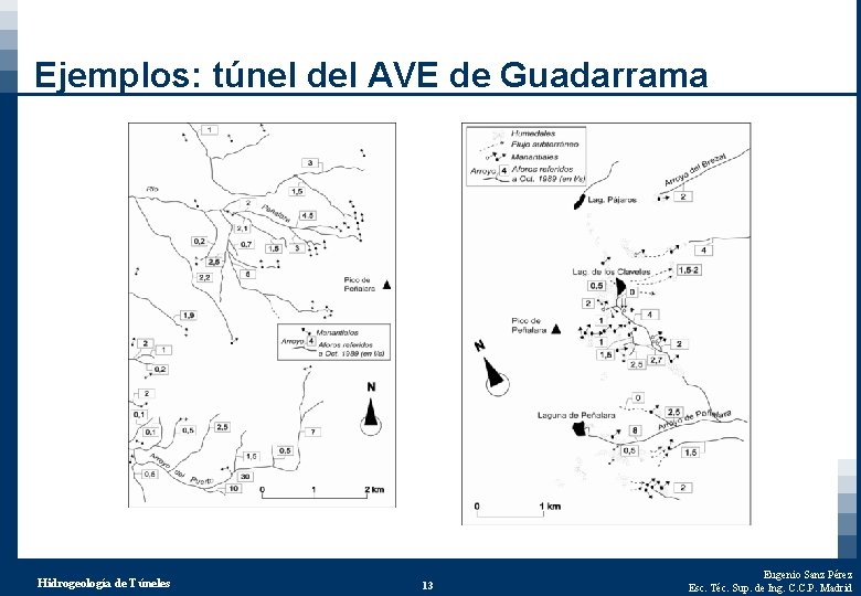 Ejemplos: túnel del AVE de Guadarrama Hidrogeología de Túneles 13 Eugenio Sanz Pérez Esc.