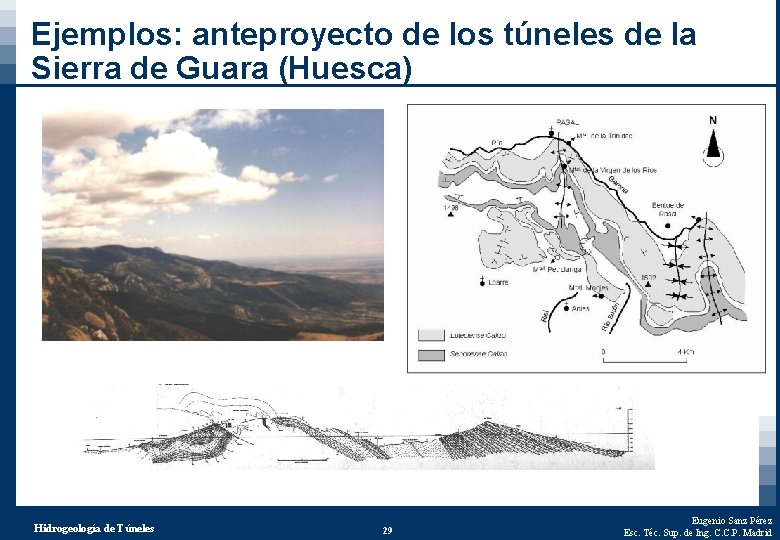 Ejemplos: anteproyecto de los túneles de la Sierra de Guara (Huesca) Hidrogeología de Túneles