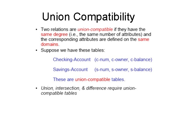 Union Compatibility 