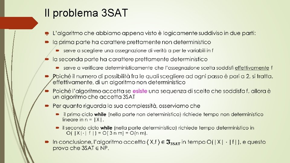 Il problema 3 SAT 