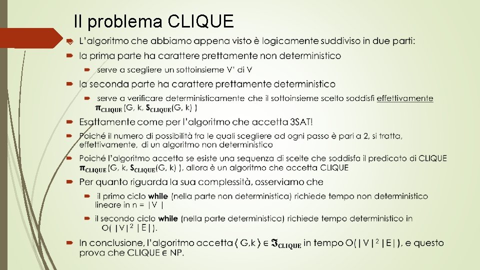 Il problema CLIQUE 