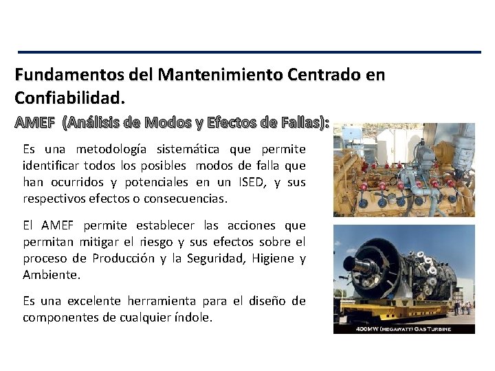 Fundamentos del Mantenimiento Centrado en Confiabilidad. AMEF (Análisis de Modos y Efectos de Fallas):
