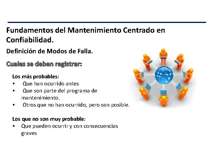 Fundamentos del Mantenimiento Centrado en Confiabilidad. Definición de Modos de Falla. Cuales se deben