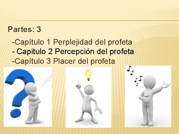 Partes: 3 -Capítulo 1 Perplejidad del profeta - Capitulo 2 Percepción del profeta -Capítulo