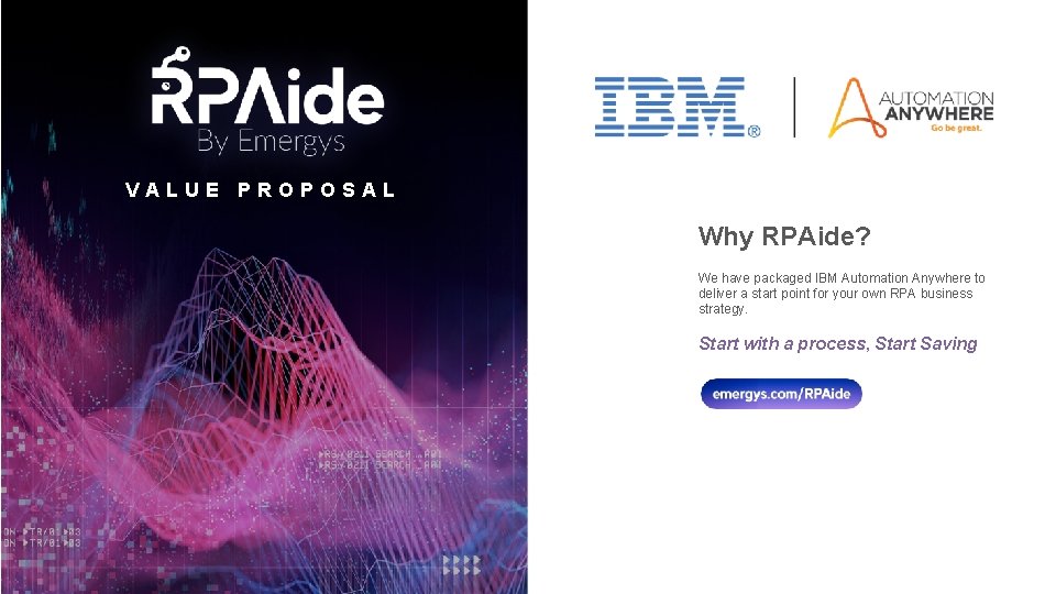 VALUE PROPOSAL Why RPAide? We have packaged IBM Automation Anywhere to deliver a start