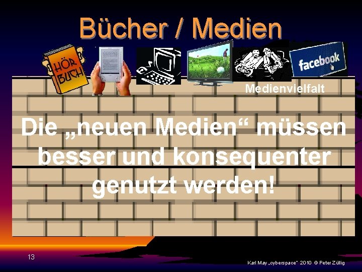Bücher / Medienvielfalt Die „neuen Medien“ müssen Kurzlebigkeit besser und konsequenter genutzt werden! Erscheinungsbild