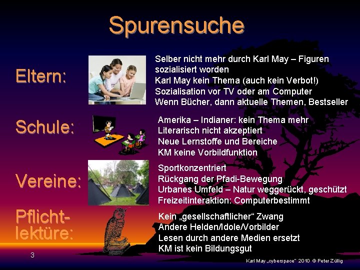 Spurensuche Eltern: Schule: Vereine: Pflichtlektüre: 3 Selber nicht mehr durch Karl May – Figuren