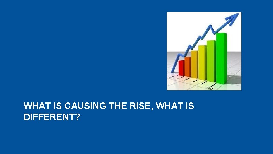 WHAT IS CAUSING THE RISE, WHAT IS DIFFERENT? 