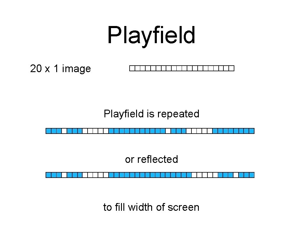 Playfield 20 x 1 image Playfield is repeated or reflected to fill width of