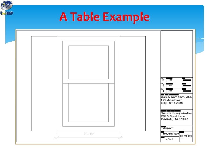 A Table Example 