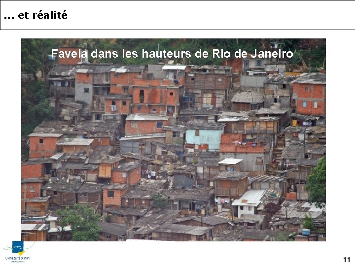. . . et réalité Favela dans les hauteurs de Rio de Janeiro 11