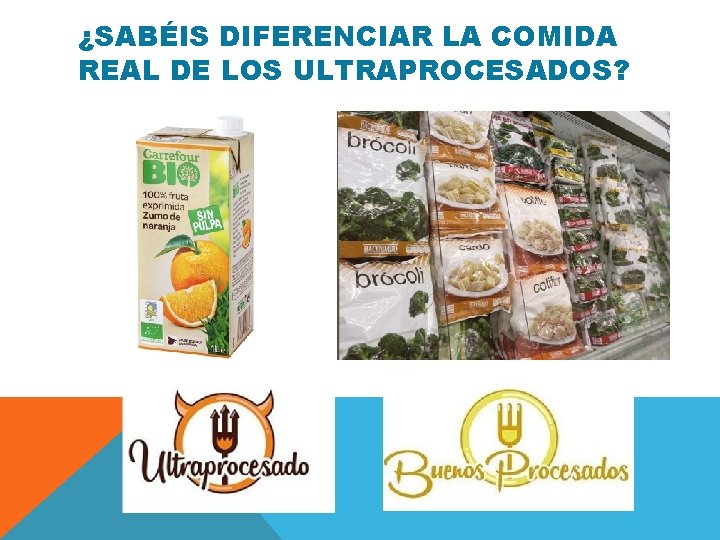 ¿SABÉIS DIFERENCIAR LA COMIDA REAL DE LOS ULTRAPROCESADOS? 