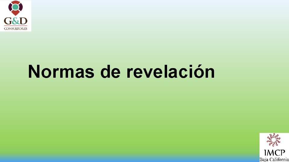 Normas de revelación 