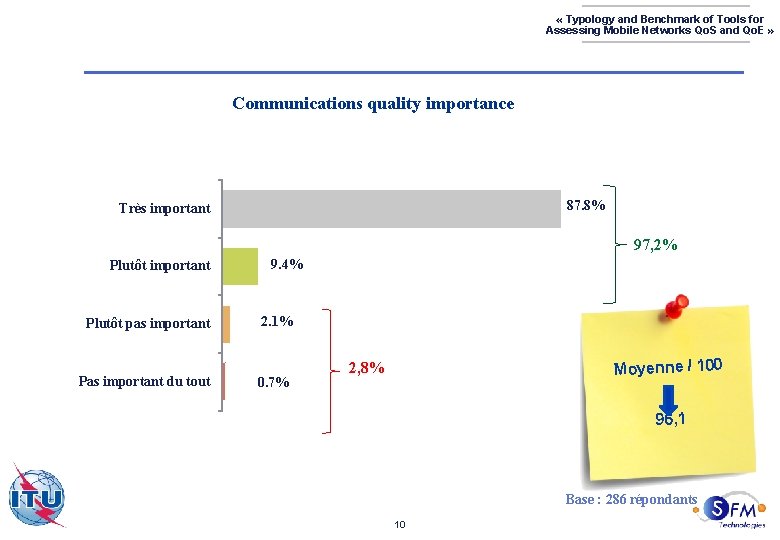  « Typology and Benchmark of Tools for Assessing Mobile Networks Qo. S and