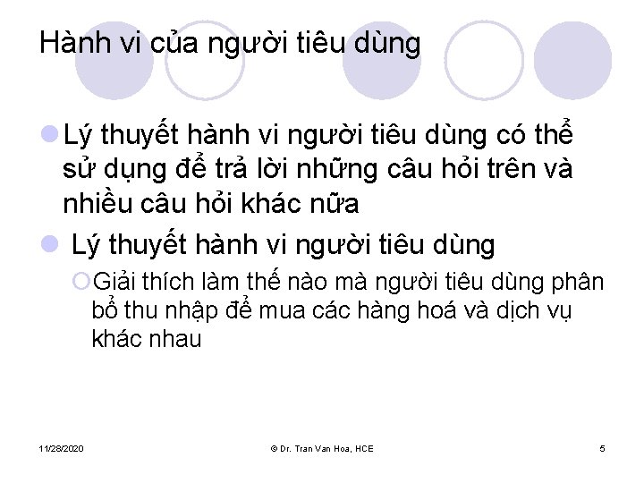 Hành vi của người tiêu dùng l Lý thuyết hành vi người tiêu dùng