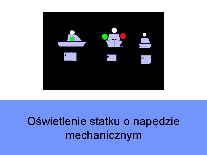 Oświetlenie statku o napędzie mechanicznym 