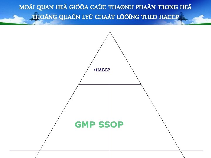 MOÁI QUAN HEÄ GIÖÕA CAÙC THAØNH PHAÀN TRONG HEÄ THOÁNG QUAÛN LYÙ CHAÁT LÖÔÏNG