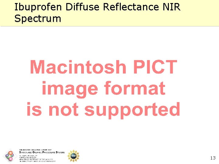 Ibuprofen Diffuse Reflectance NIR Spectrum 13 